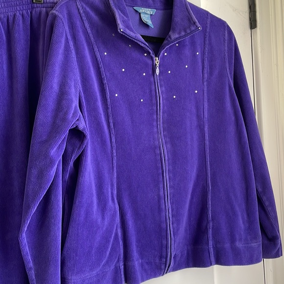 Koret Sport two piece velour suit, size large. Tub 5.  Make Offer! - Picture 2 of 8